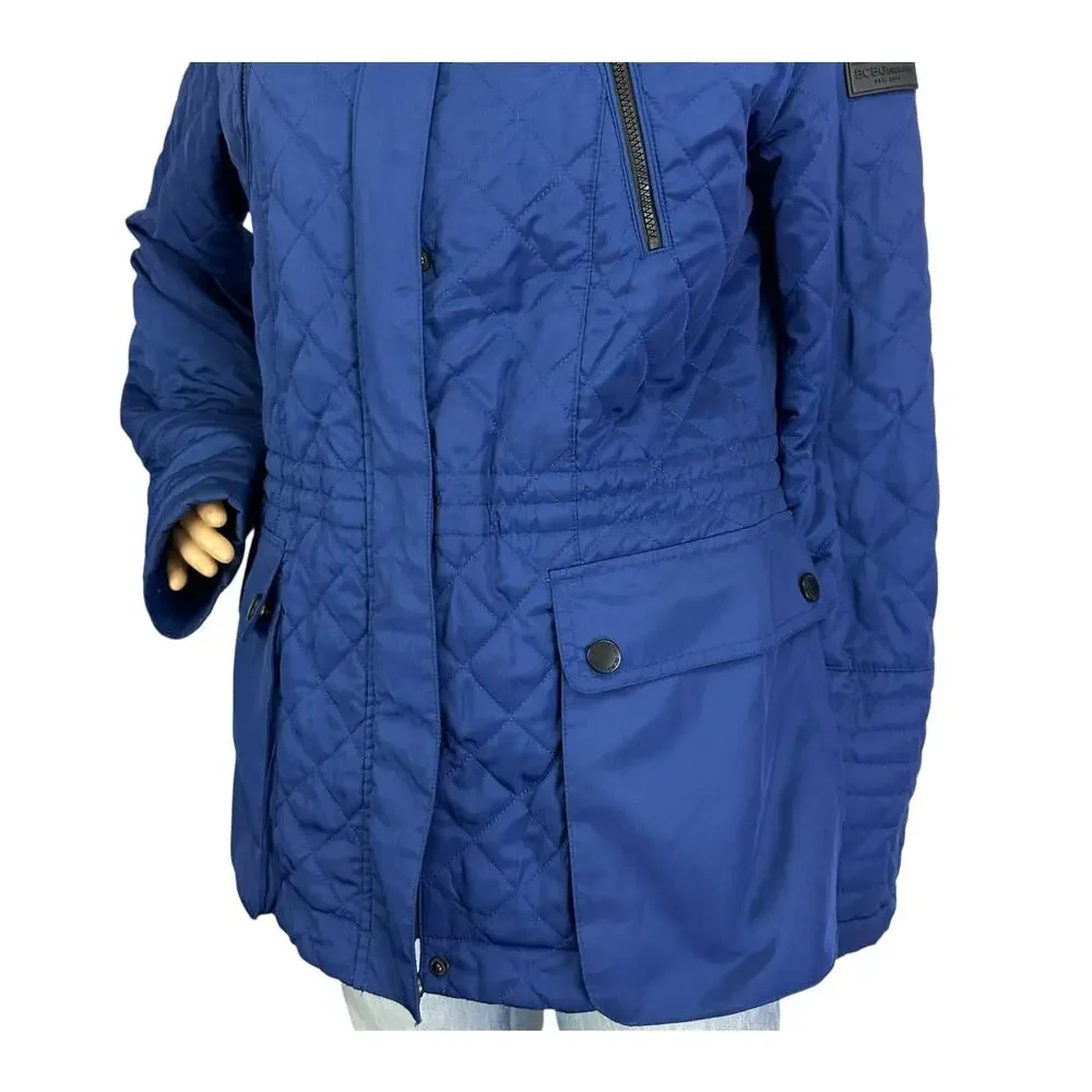 BCBGeneration Quilted Puffer Coat Royal Blue Jacket Size L